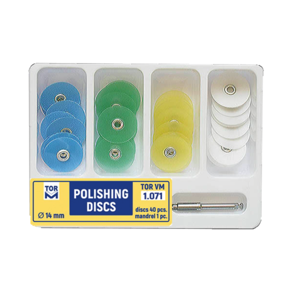 کیت دیسک پرداخت مرکزدار آسورت چهاررنگ TORVM – POLISHING DISCS 40PCS
