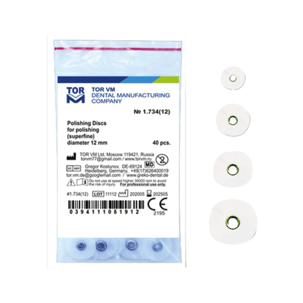 دیسک پرداخت مرکزدار سفید TORVM – POLISHING DISCS 40PCS