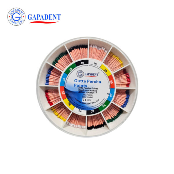گوتا پرکا 4 درصد مدرج GAPADENT – ISO TYPE mm marked 240 pcs
