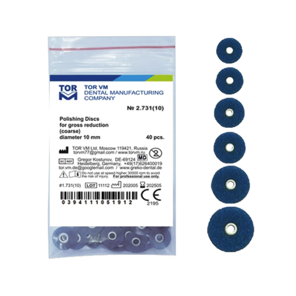 دیسک پرداخت مرکزدار سرمه ای TORVM – POLISHING DISCS 40PCS