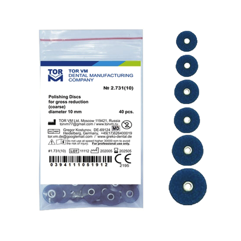 دیسک پرداخت مرکزدار سرمه ای TORVM – POLISHING DISCS 40PCS