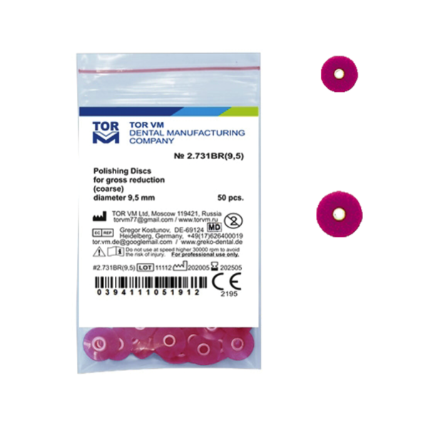 دیسک پرداخت مرکزدار زرشکی TORVM – POLISHING DISCS 50PCS