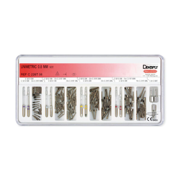 کیت پست تیتانیوم Dentsply – Unimetric Set Titanium 0.8mm