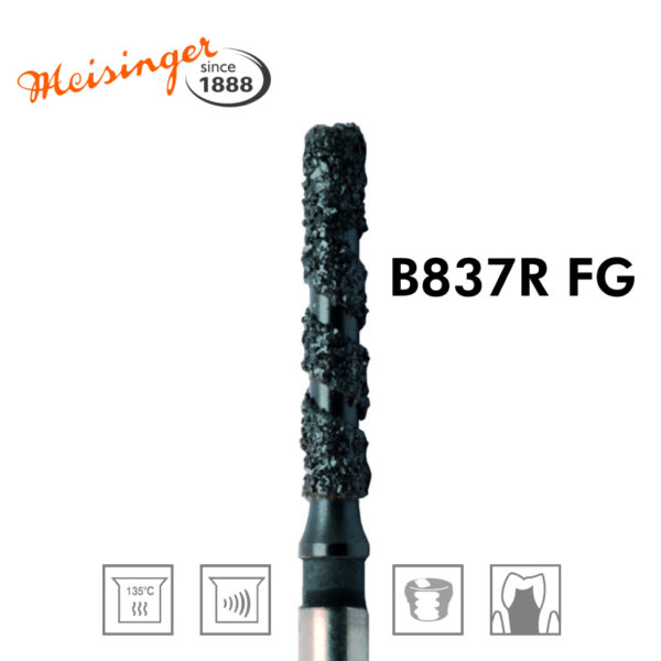 فرز الماسه MEISINGER – Black Cobra Diamond Bur B837R 018 FG
