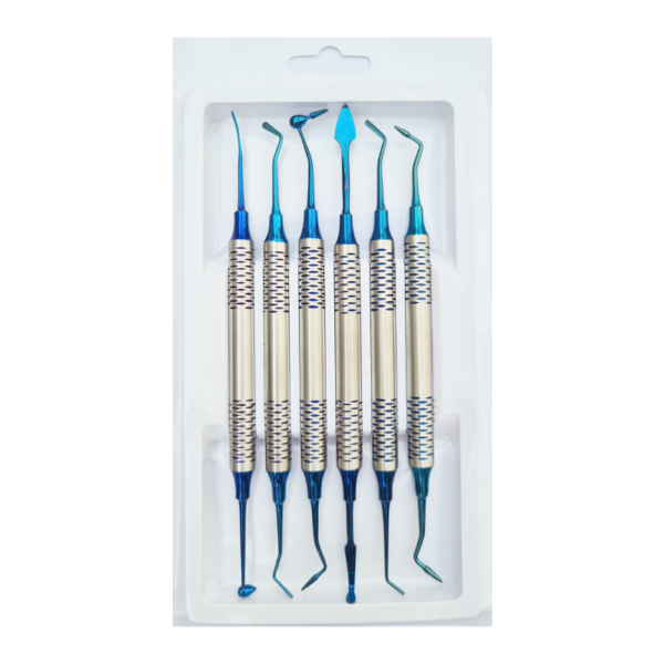 کیت 6 عددی قلم کامپوزیت آبی Composite Filling Instrument