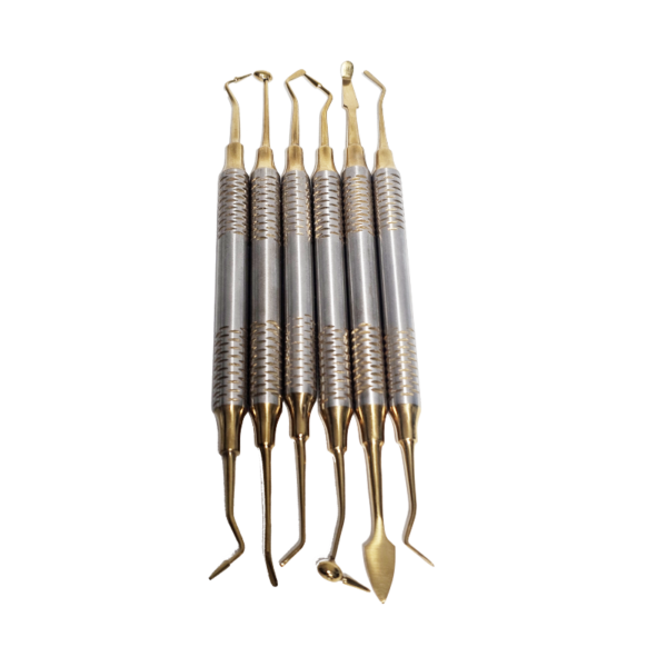 کیت 6 عددی قلم کامپوزیت طلایی Composite Filling Instrument