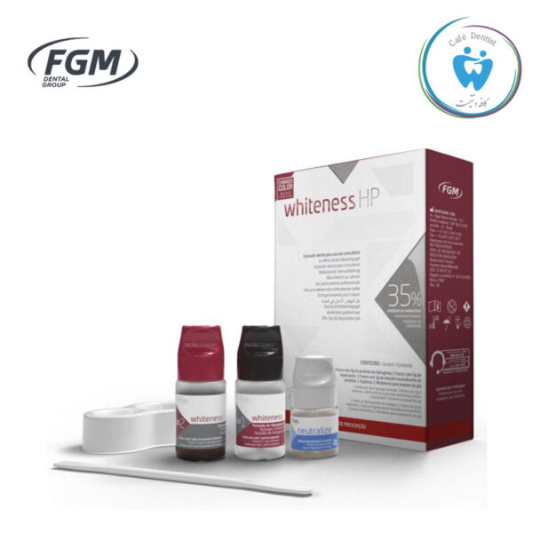 کیت بلیچینگ شیمیایی مطبی سه بیماره اف جی ام – WHITENESS FGM HP 35%