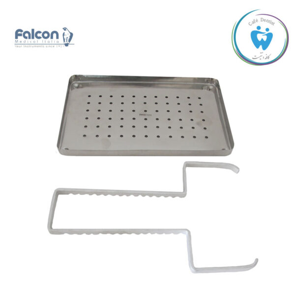 سینی اندو (سینی ابزار سوراخ دار) فالکن – FALCON Instrument Tray with Lid and Rack
