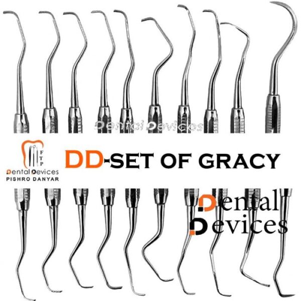 ست 10 عددی قلم گریسی دنتال دیوایس