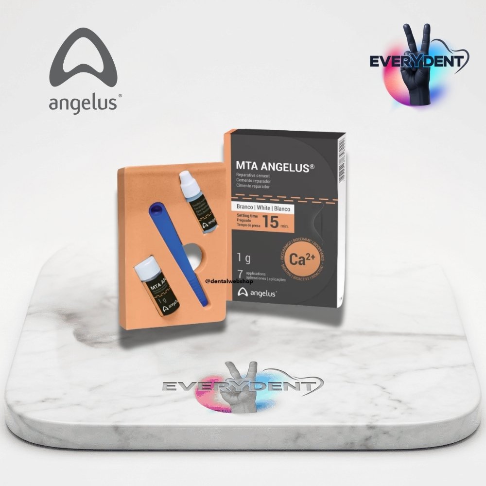 MTA پودری انجلوس 1 ام تی ای پودری آنجلوس MTA Angelus ویال پودر و آب مقطر