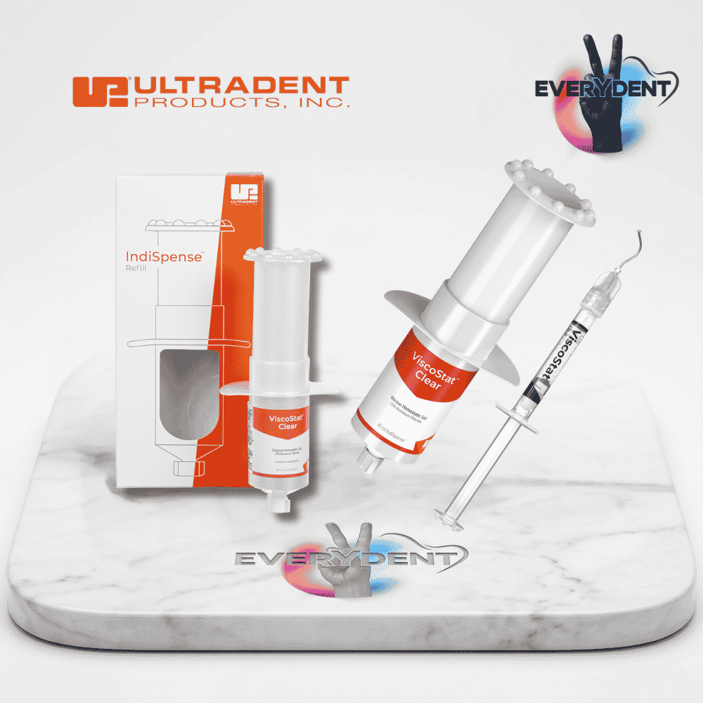 ژل هموستات ویسکواستات شفاف اولترادنت - Viscostat 25% AL Chloride ULTRADENT 1 ژل هموستات ویسکواستات شفاف اولترادنت Viscostat 25% AL Chloride ULTRADENT